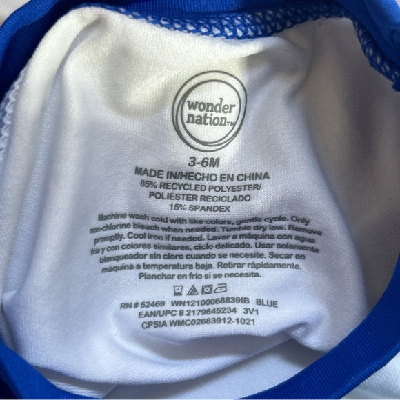 Wonder Nation Tropical Jungle Print “Be Wild” Boys Swim Suit Size 3-6 Months - Picture 9 of 10